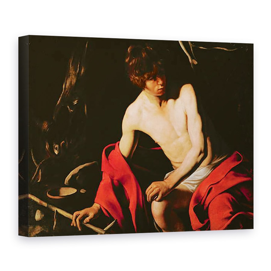 Tablou canvas - Michelangelo Merisi da Caravaggio - Sfantul Ioan Botezatorul, 75 x 100 cm