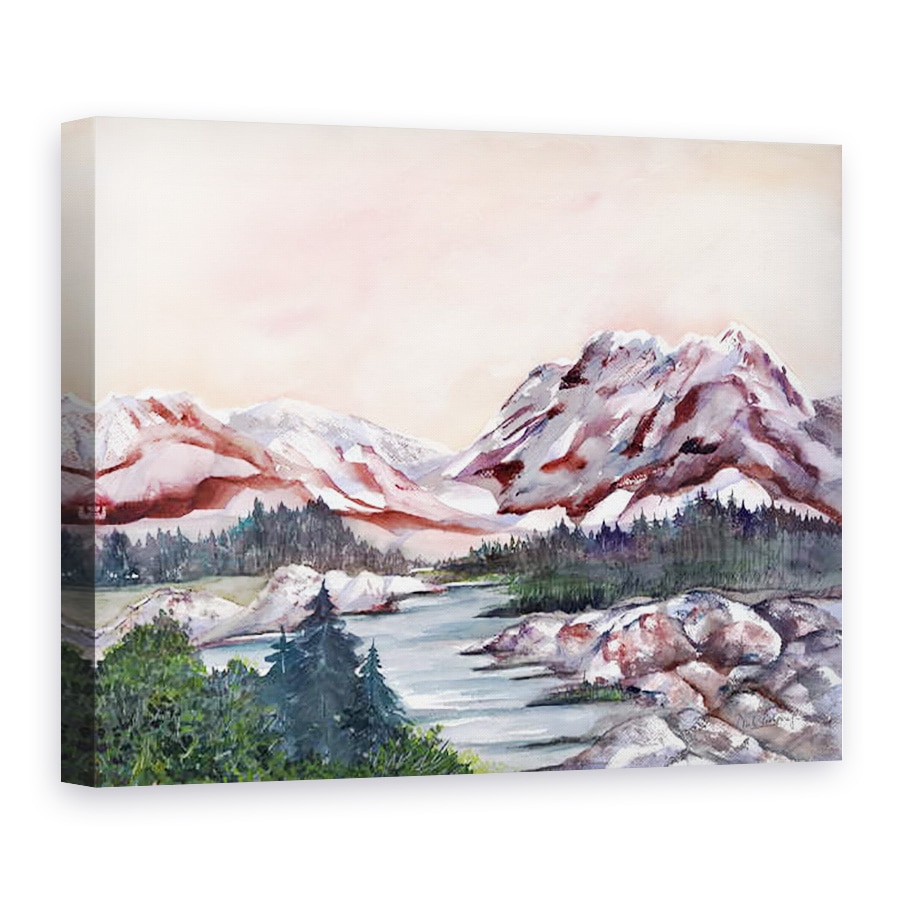 Tablou canvas - Neela Pushparaj - Rocky Hills si apa., 50 x 70 cm