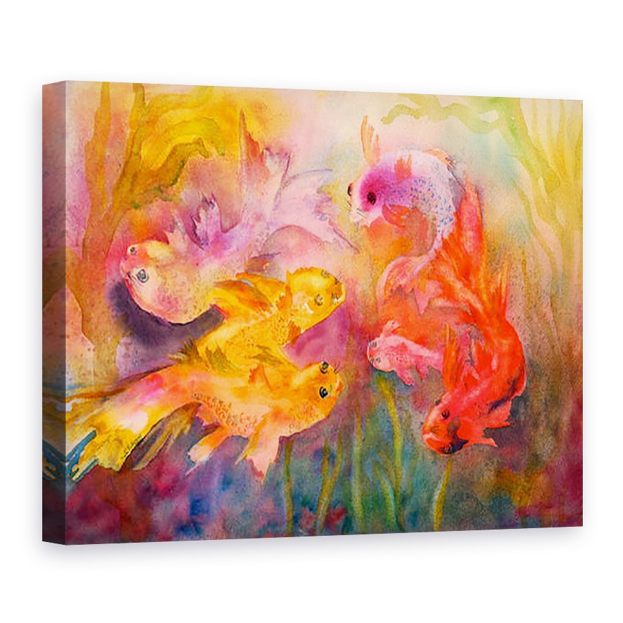 Tablou canvas - Neela Pushparaj - Fish Frolic, 60 x 80 cm