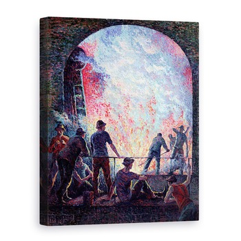 Tablou canvas - Maximilien Luce - Lucrarile de otel, 50 x 70 cm Tablou canvas - Maximilien Luce - Lucrarile de otel, 50 x 70 cm