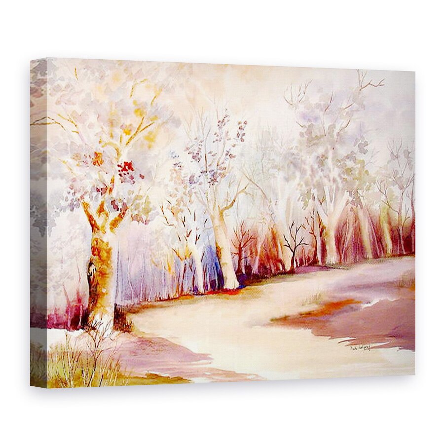Tablou canvas - Neela Pushparaj - Calea cu Copaci, 60 x 80 cm
