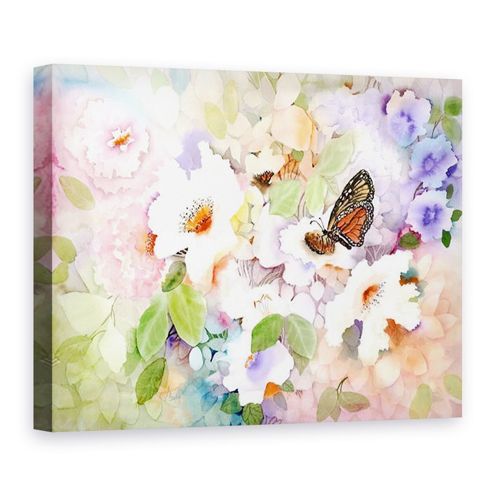 Tablou canvas - Neela Pushparaj - monarh in gradina mea, 50 x 70 cm