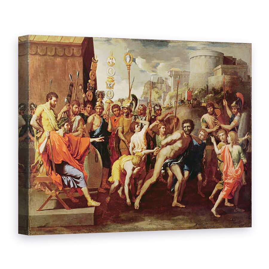 Tablou canvas - Nicolas Poussin - Camillus si invatatorul din Falerii, 75 x 100 cm