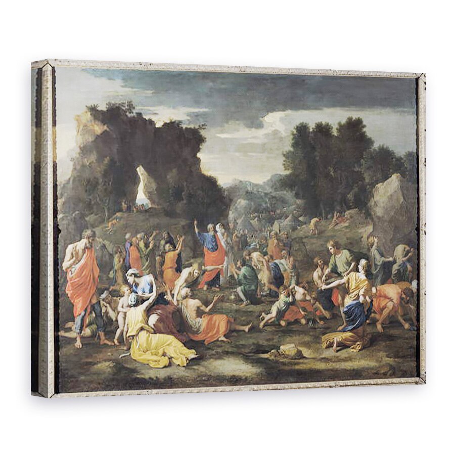 Tablou canvas - Nicolas Poussin - Adunarea de Mana, 75 x 100 cm