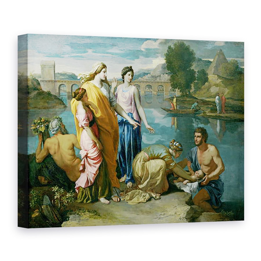 Tablou canvas - Nicolas Poussin - Descoperirea lui Moise, 75 x 100 cm
