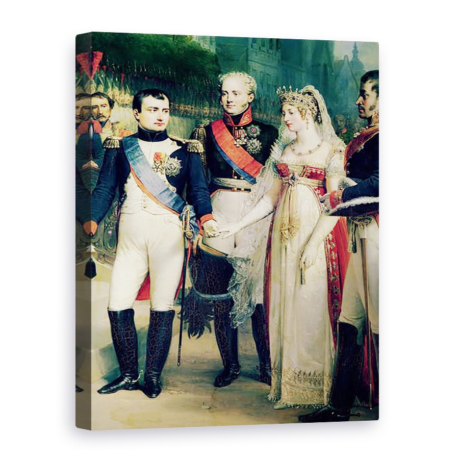 Tablou canvas - Nicolas Louis Francois Gosse - Napoleon Bonaparte si reginei Louisa a Prusiei, detaliu II, 75 x 100 cm