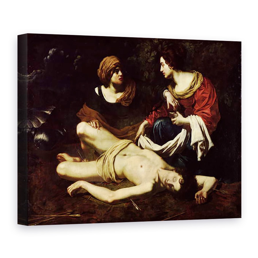 Tablou canvas - Nicolas Regnier - Sfantul Sebastian ingrijit de Sfantul Irene, 60 x 80 cm