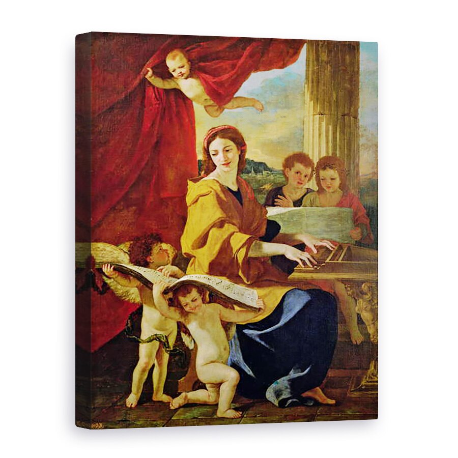 Tablou canvas - Nicolas Poussin - Sfanta Cecilia, 60 x 80 cm