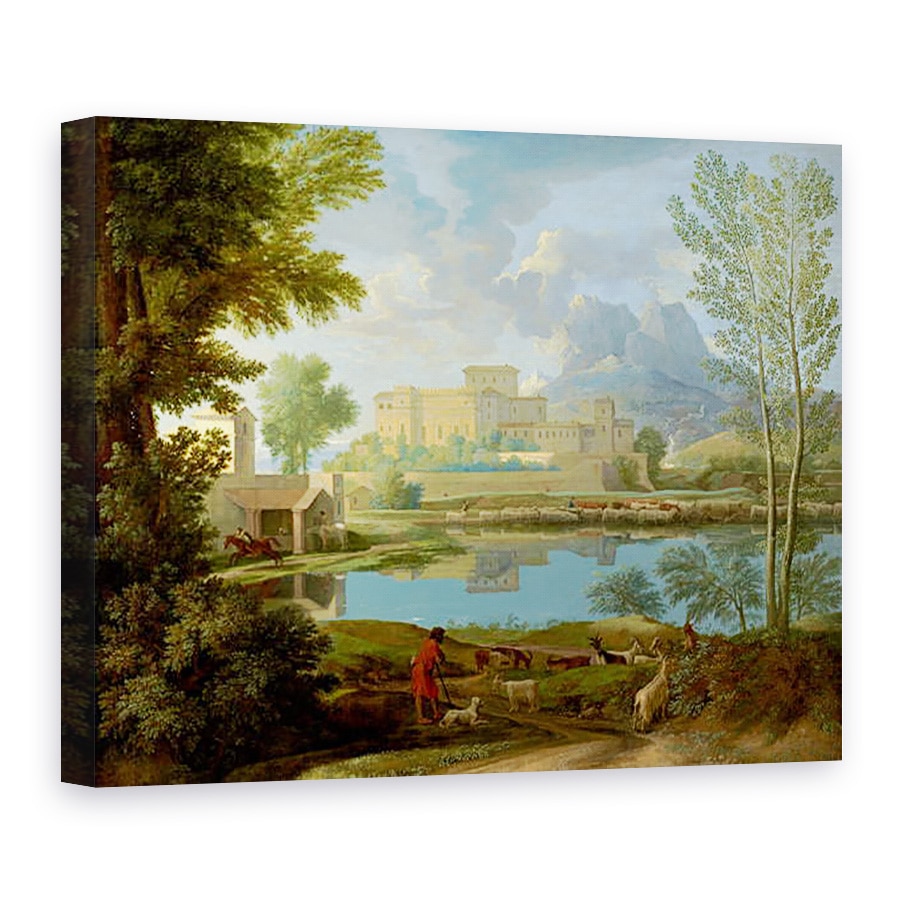 Tablou canvas - Nicolas Poussin - Peisaj cu un calm, 60 x 80 cm
