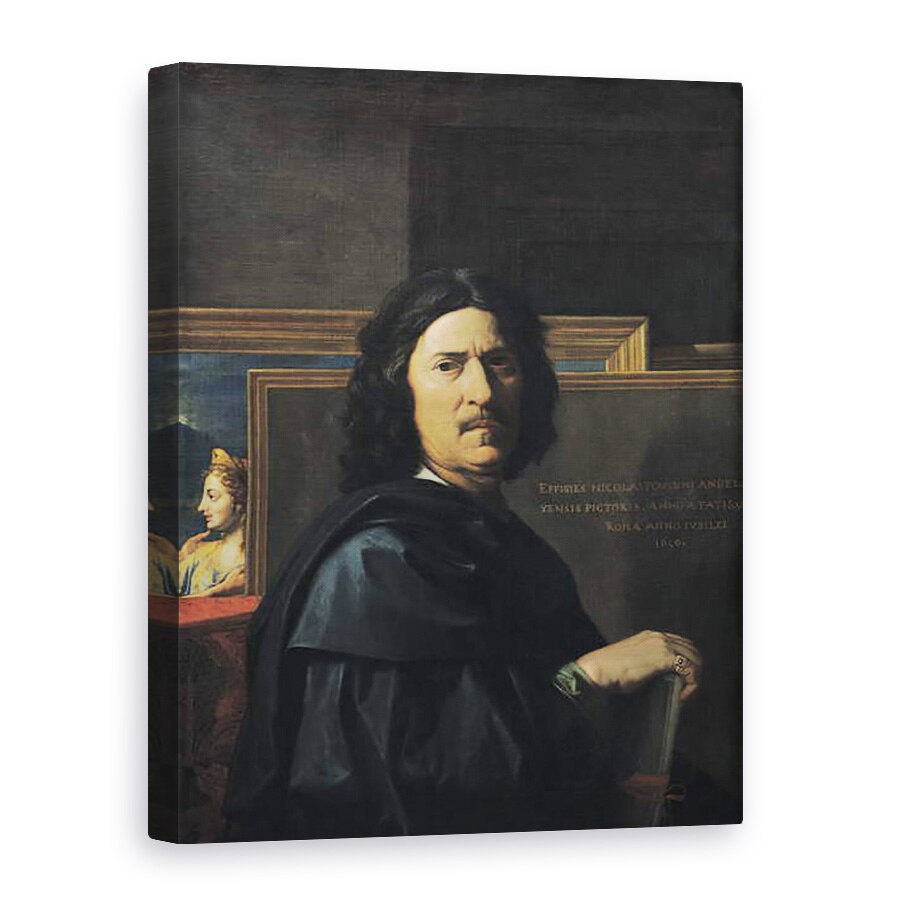 Tablou canvas - Nicolas Poussin - Portretul Artistului, 60 x 80 cm