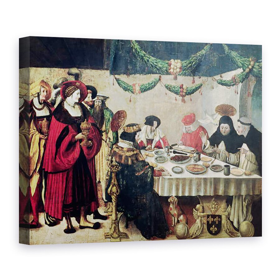 Tablou canvas - Niklaus Manuel - Sfantul Toma Aquino 1214-74 si Ludovic al IX-lea 1215-70, 75 x 100 cm