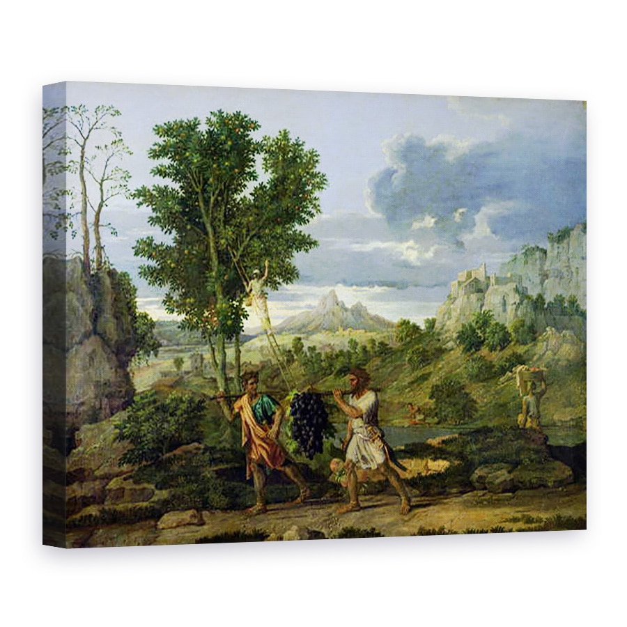 Tablou canvas - Nicolas Poussin - Toamna, sau ciorchinele de struguri luate din tara Promisa, 60 x 80 cm