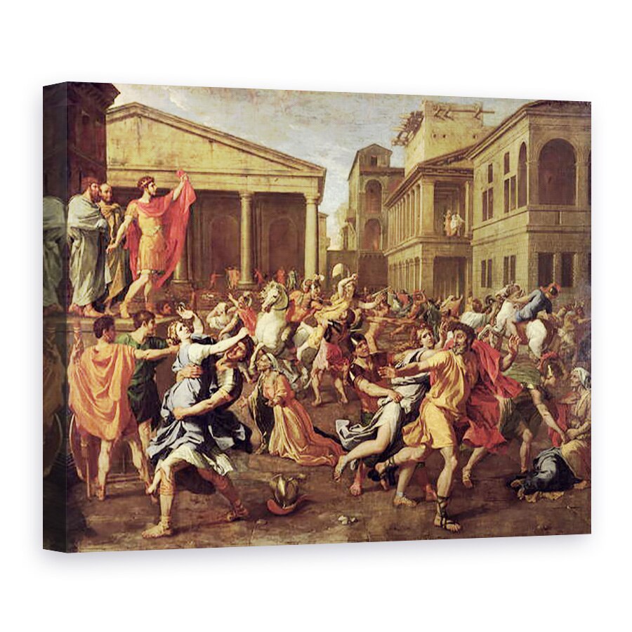 Tablou canvas - Nicolas Poussin - Violul Sabinelor, 60 x 80 cm