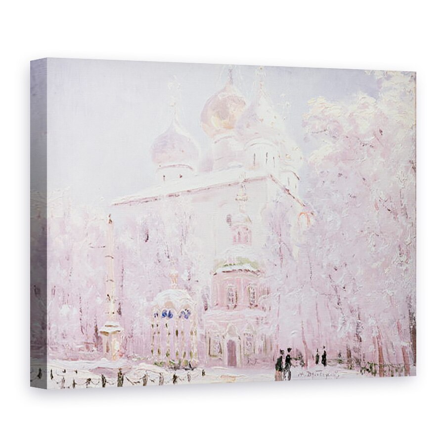 Tablou canvas - Nikolay Nikanorovich Dubovskoy - Iarna in Trinity-St. Serghie Lavra in Sergiyev Posad, 60 x 80 cm