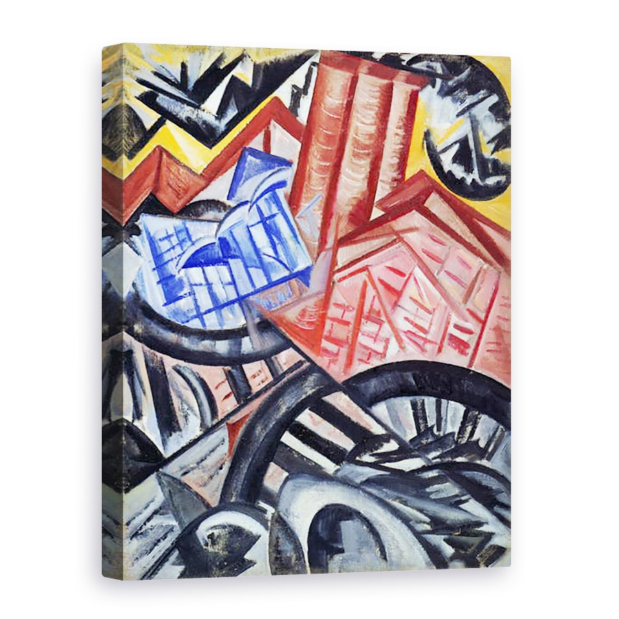 Tablou canvas - Olga Vladimirovna Rozanova - Fabrica si Podul, 75 x 100 cm