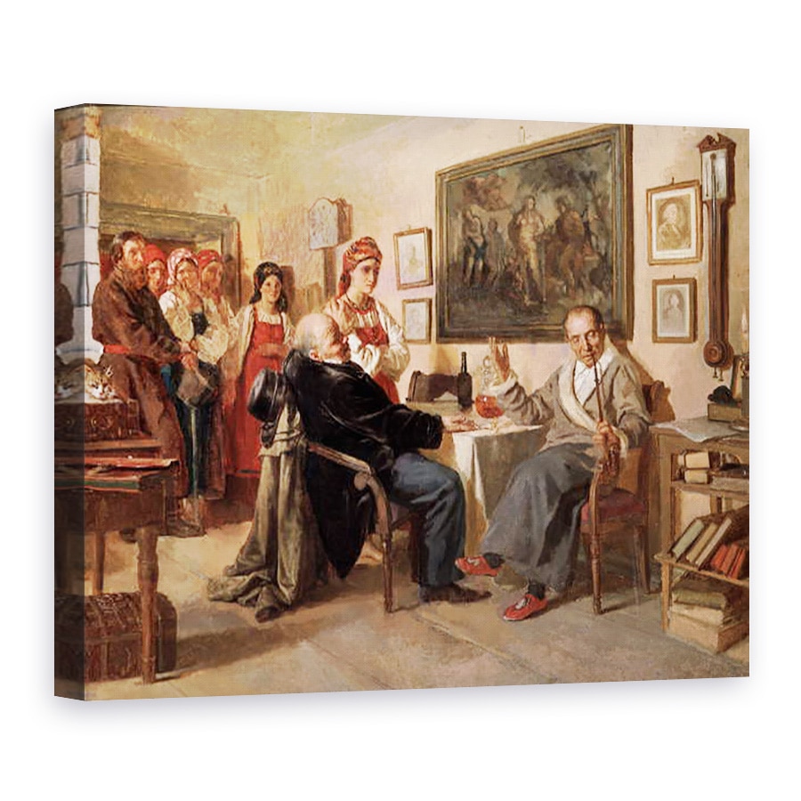Tablou canvas - Nikolai Vasilievich Nevrev - Piata. Vanzarea de iobagi, 60 x 80 cm