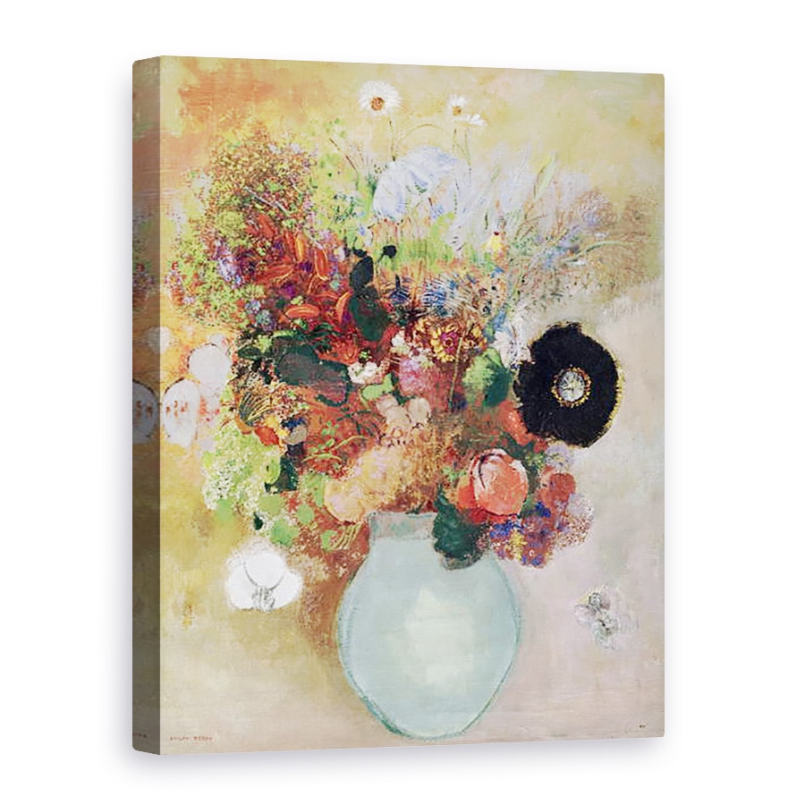 Tablou canvas - Odilon Redon - Flori intr-o vaza verde, 75 x 100 cm