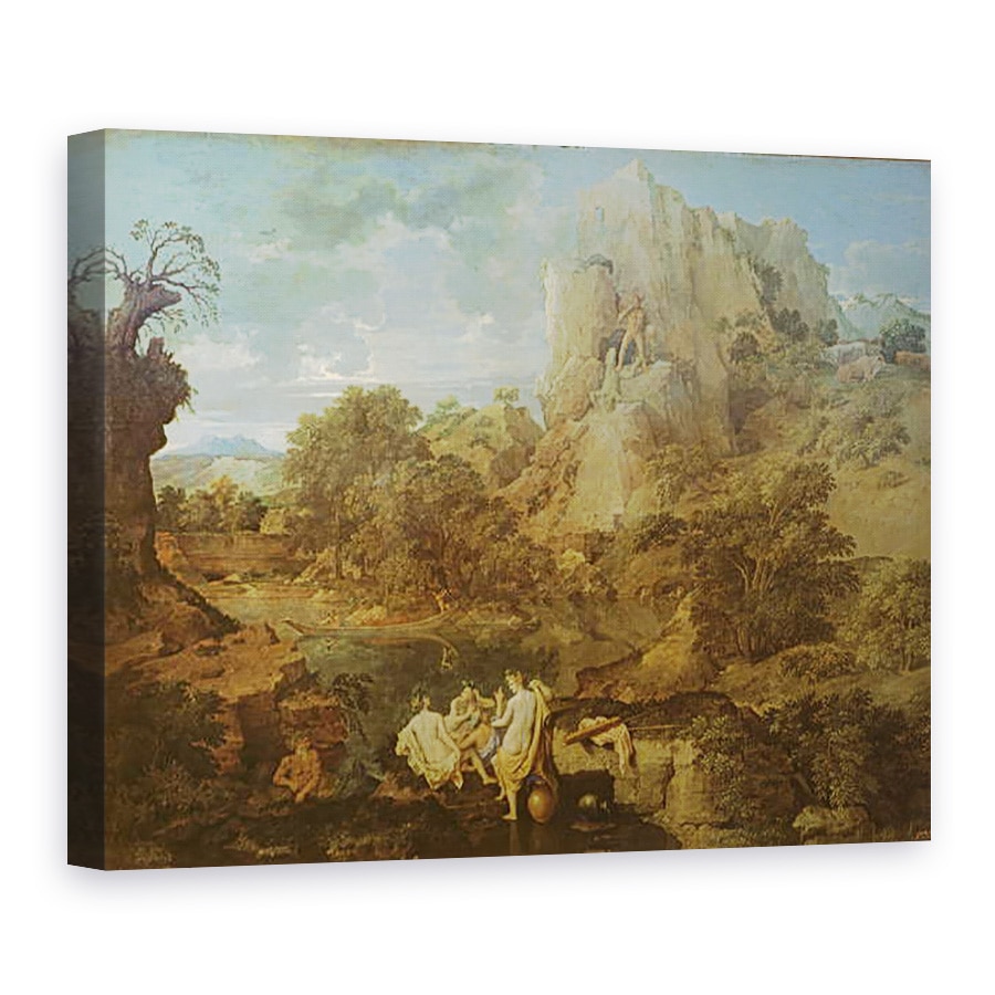 Tablou canvas - Nicolas Poussin - Peisaj cu Hercules si Cacus, 60 x 80 cm