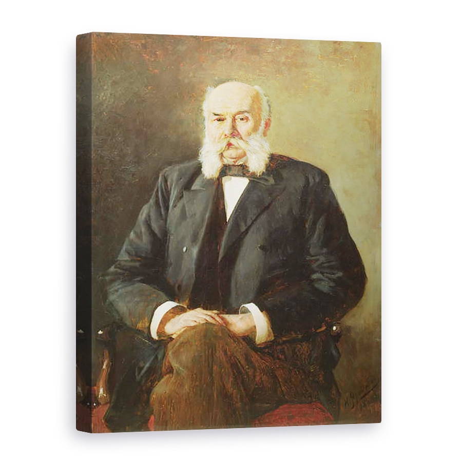 Tablou canvas - Nikolai Aleksandrovich Yaroshenko - Portretul lui Ivan Gontcharov, 60 x 80 cm