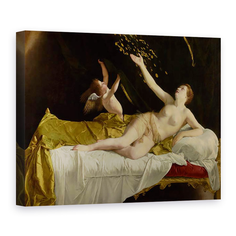 Tablou canvas - Orazio Gentileschi - Danaë si dusul de aur, 75 x 100 cm