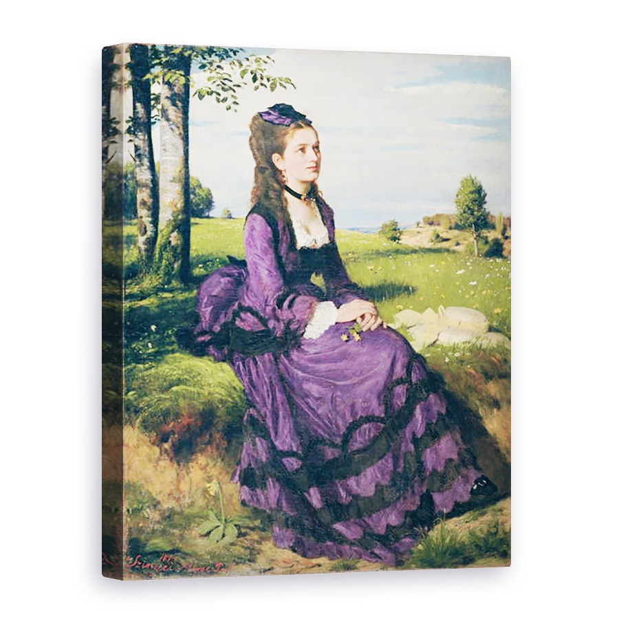 Tablou canvas - Pal Szinyei Merse - Femeie in Violet, 75 x 100 cm