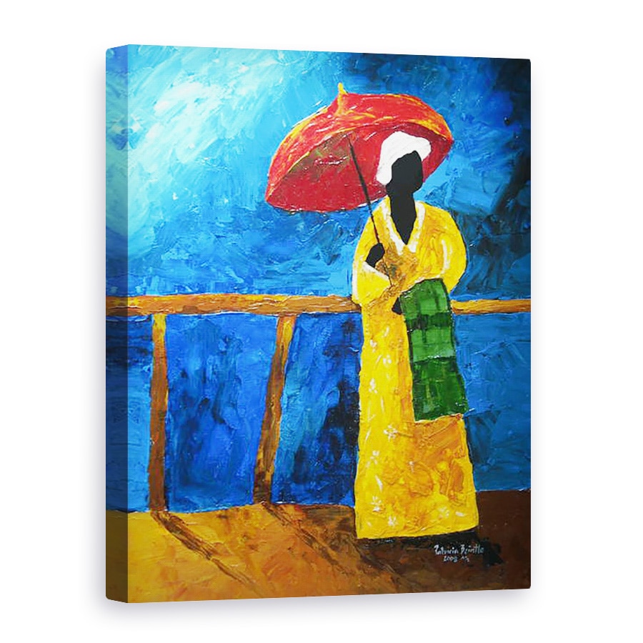 Tablou canvas - Patricia Brintle - carouri verde pe faleza, 2008, 60 x 80 cm