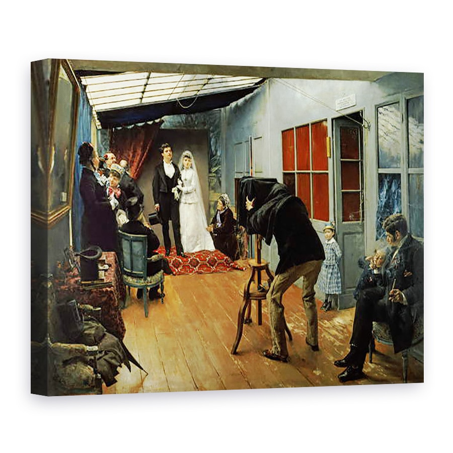 Tablou canvas - Pascal Adolphe Jean Dagnan-Bouveret - Nunta la fotograf, 60 x 80 cm