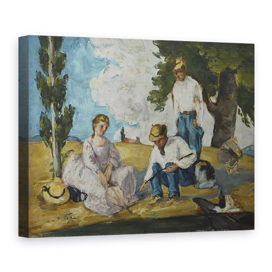 Tablou canvas - Paul Cezanne - Picnic pe malul raului, 75 x 100 cm