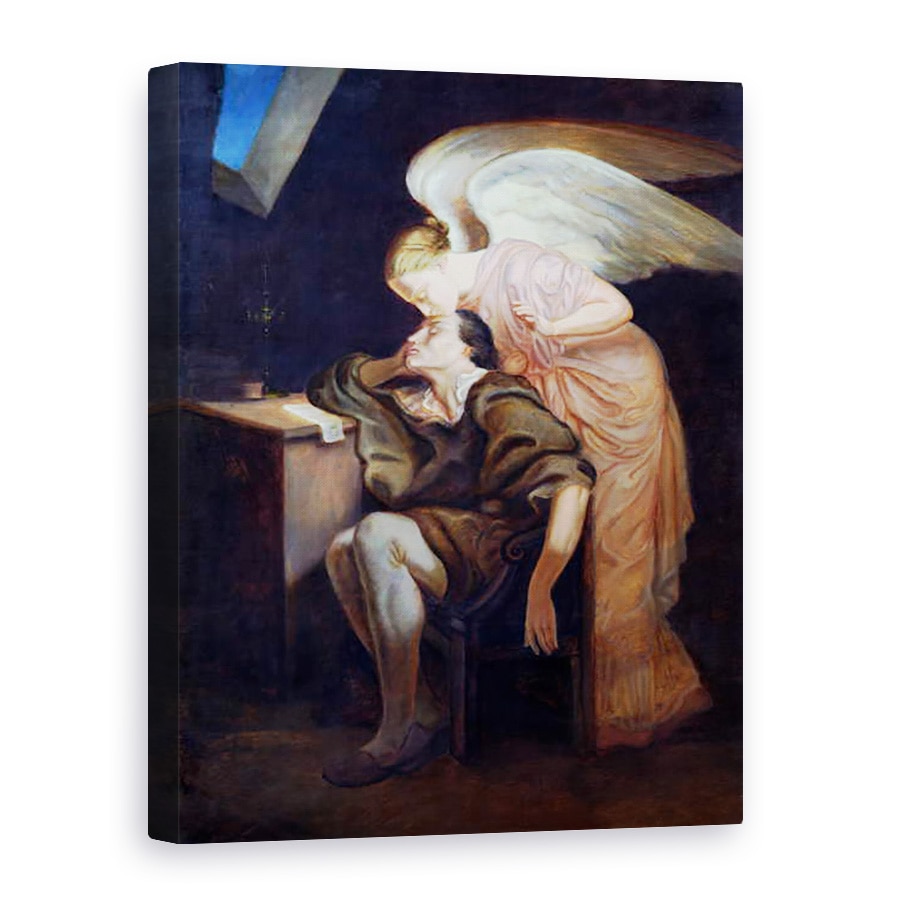 Tablou canvas - Paul Cezanne - Visul Poetului sau, Sarutul Muza, 75 x 100 cm