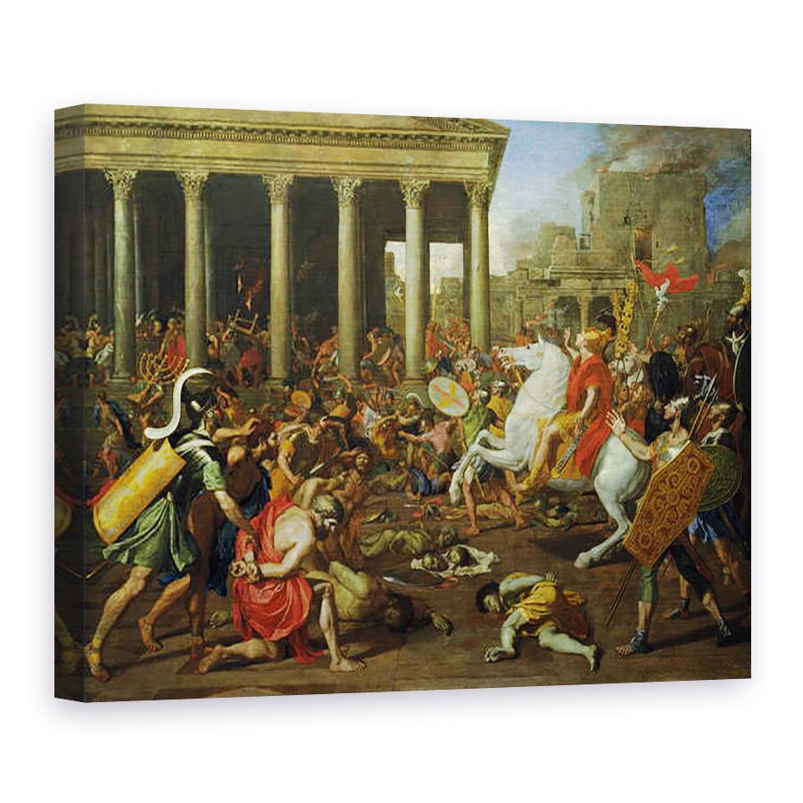 Tablou canvas - Nicolas Poussin - Distrugerea templelor din Ierusalim de catre Titus, 75 x 100 cm