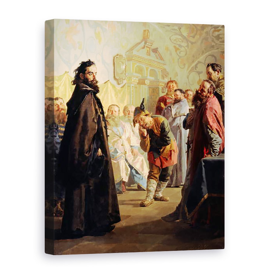 Tablou canvas - Nikolai Vasilievich Nevrev - Boierul dizgratiat si un bufon, 60 x 80 cm