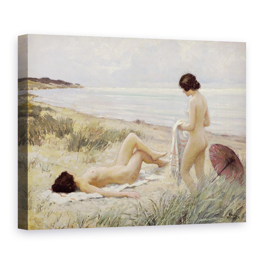 Tablou canvas - Paul Fischer - Vara pe plaja, 75 x 100 cm