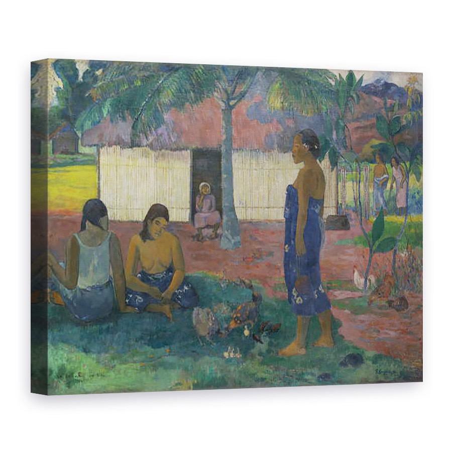 Tablou canvas - Paul Gauguin - De ce esti suparat? Nu Te Aha Oe Riri, 75 x 100 cm