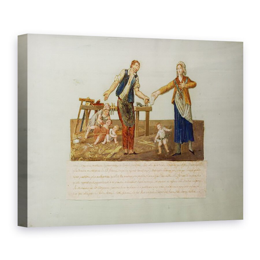 Tablou canvas - P. A. Lesueur - Onestitatea unui cetatean de sex feminin din districtul Templului din Paris, 75 x 100 cm