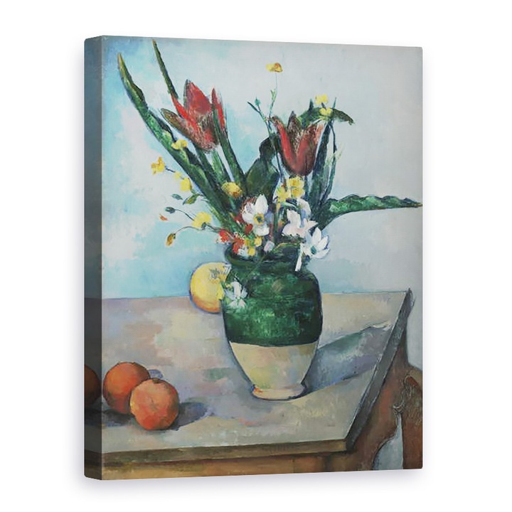 Tablou canvas - Paul Cezanne - Vaza de lalele, 60 x 80 cm