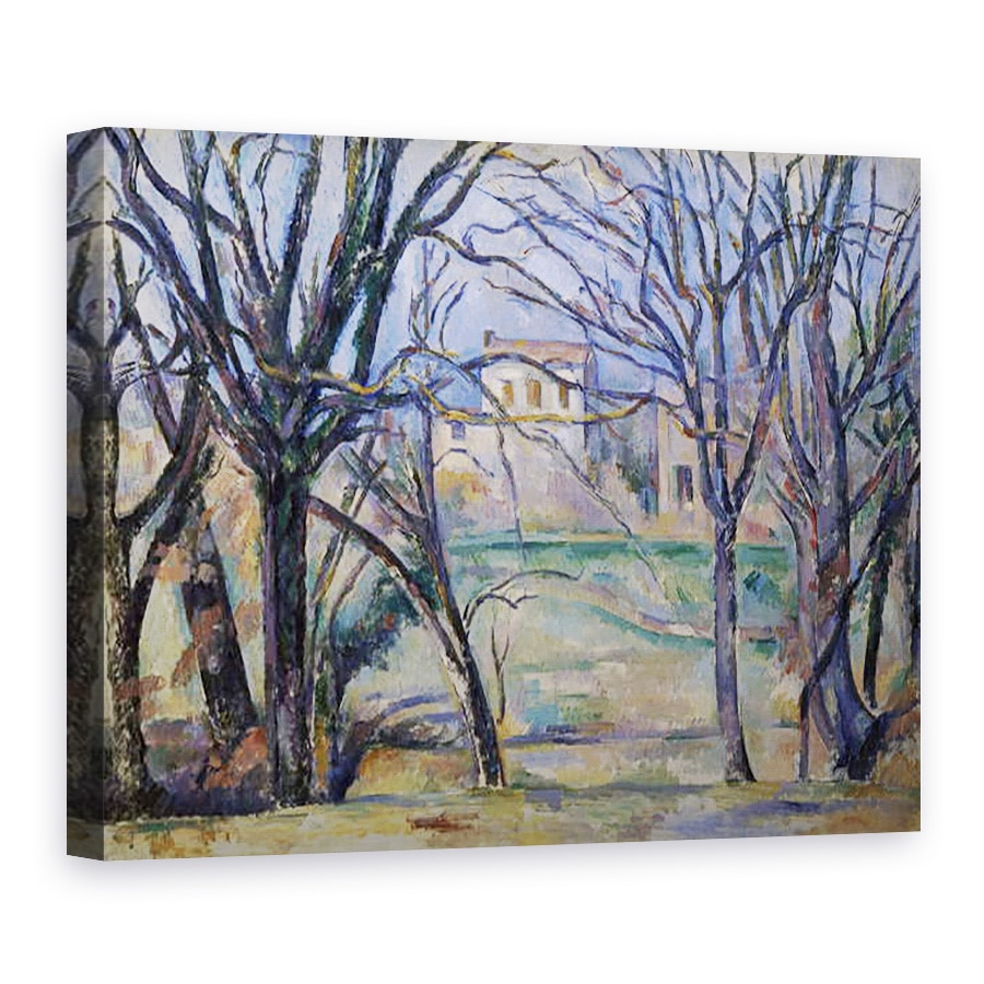 Tablou canvas - Paul Cezanne - Copaci si case, 60 x 80 cm