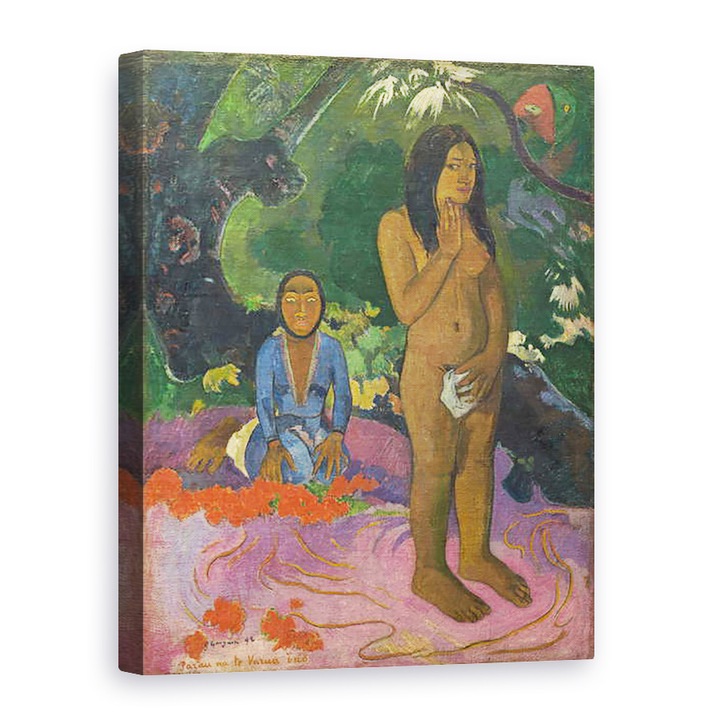 Картина на платно - Пол Гоген - Parau na te Varua ino Дяволските думи, 60 x 80 cm