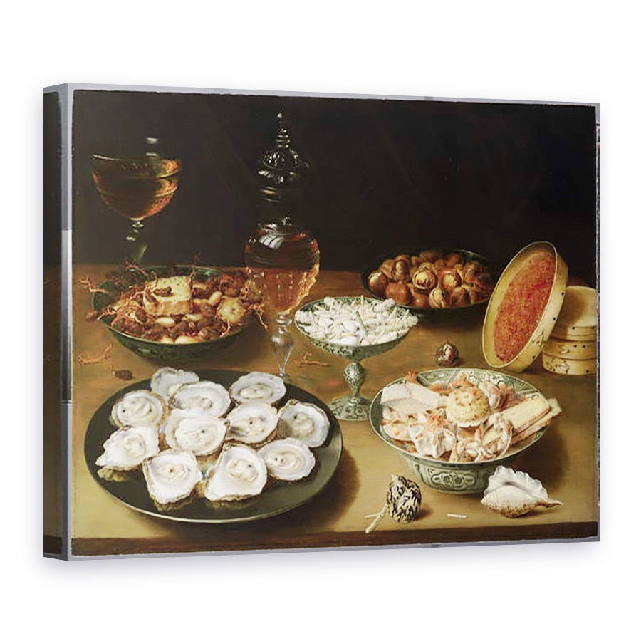 Tablou canvas - Osias Beert the Elder - Natura moarta cu stridii, 75 x 100 cm