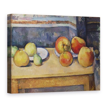 Tablou canvas - Paul Cezanne - Natura moarta cu mere si pere, 60 x 80 cm Tablou canvas - Paul Cezanne - Natura moarta cu mere si pere, 60 x 80 cm