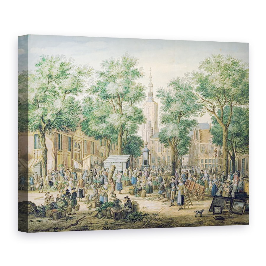 Tablou canvas - Paulus Constantin La Fargue - Piata de la Haga, 60 x 80 cm