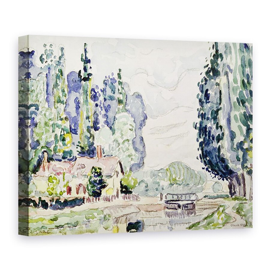 Tablou canvas - Paul Signac - Plopii albastri, 50 x 70 cm