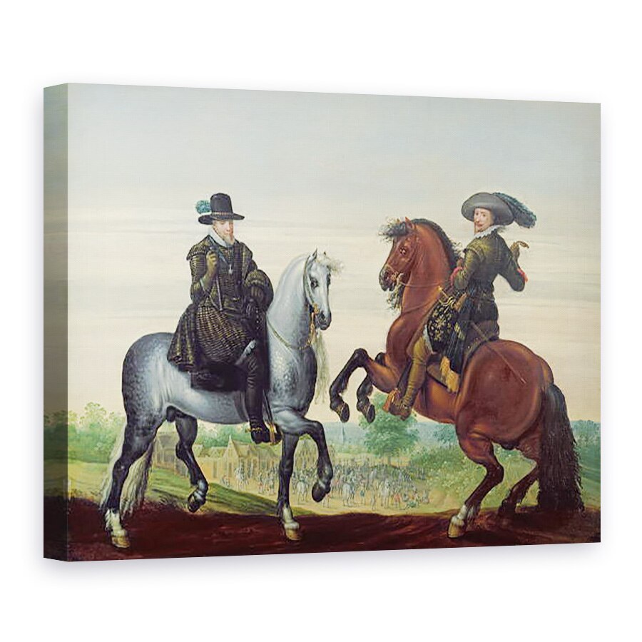 Tablou canvas - Pauwels I van Hillegaert - Maurits 1567-1625 si Frederik Hendrik 1584-1647 din Nassau, 60 x 80 cm