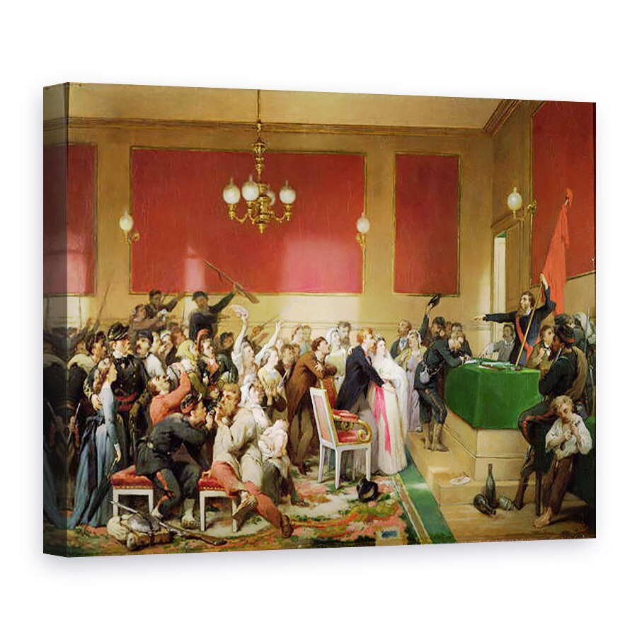 Tablou canvas - Paul-Felix Guerie - O nunta sub Comuna Paris din 1871, 60 x 80 cm