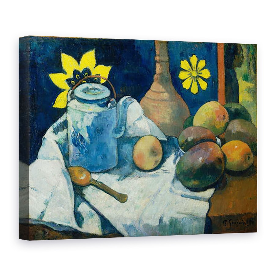 Tablou canvas - Paul Gauguin - Natura moarta cu ceainic si fructe, 60 x 80 cm