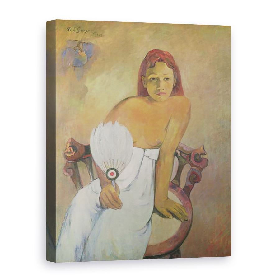 Tablou canvas - Paul Gauguin - Fata cu ventilator, 75 x 100 cm