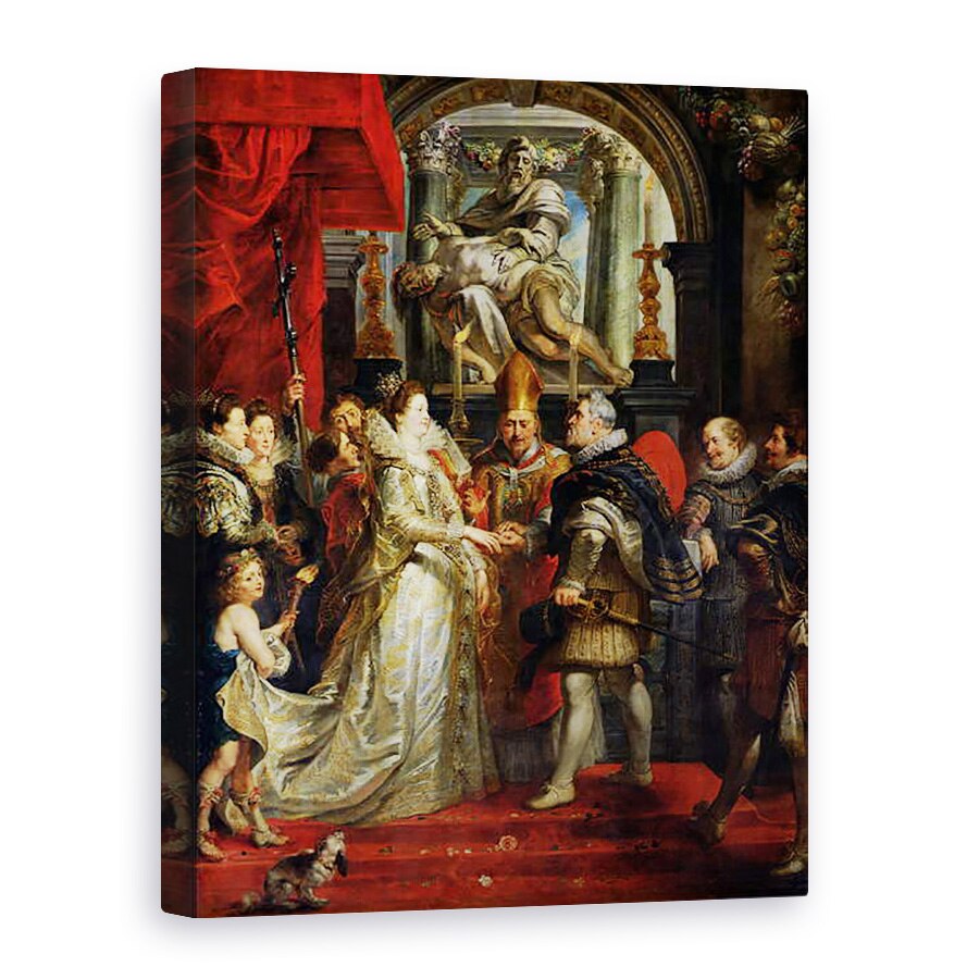 Tablou canvas - Peter Paul Rubens - Casatoria Proxy a Mariei de Medici 1573-1642 si Henri al IV-lea 1573-1642 5 octombrie 1600, 60 x 80 cm
