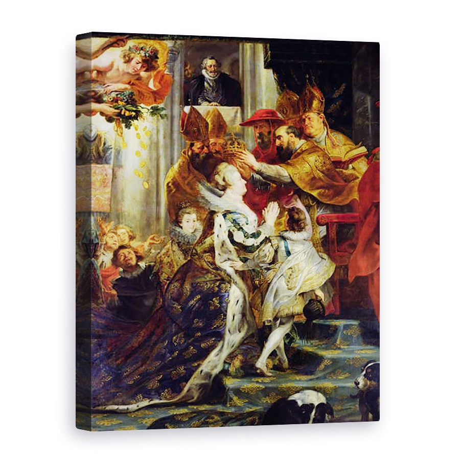 Tablou canvas - Peter Paul Rubens - Ciclul Medici, incoronarea Mariei de Medici 1573-1642 la St. Denis, 13 mai 1610, detaliu al incoronarii, 60 x 80 cm