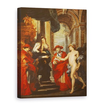 Tablou canvas - Peter Paul Rubens - Ciclul Medici, Tratatul de la Angouleme 30 aprilie 1619, 60 x 80 cm Tablou canvas - Peter Paul Rubens - Ciclul Medici, Tratatul de la Angouleme 30 aprilie 1619, 60 x 80 cm