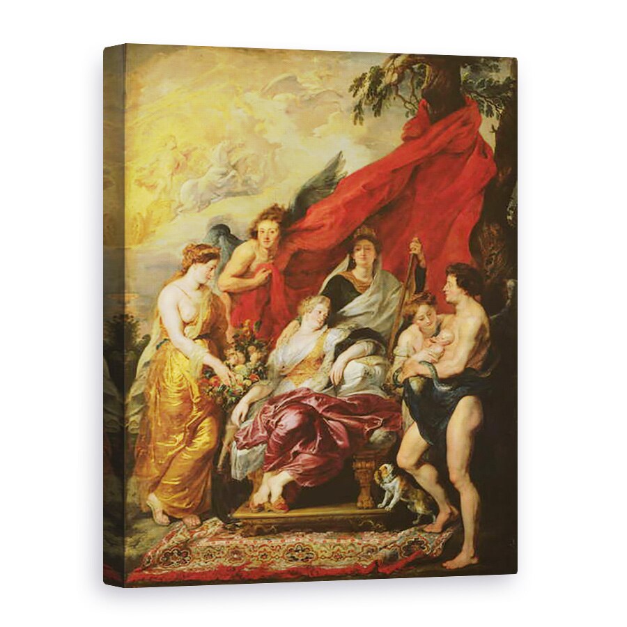 Tablou canvas - Peter Paul Rubens - Nasterea lui Ludovic al XIII-lea 1601-43 la Fontainebleau, 27 septembrie 1601, din ciclul Medici, 75 x 100 cm