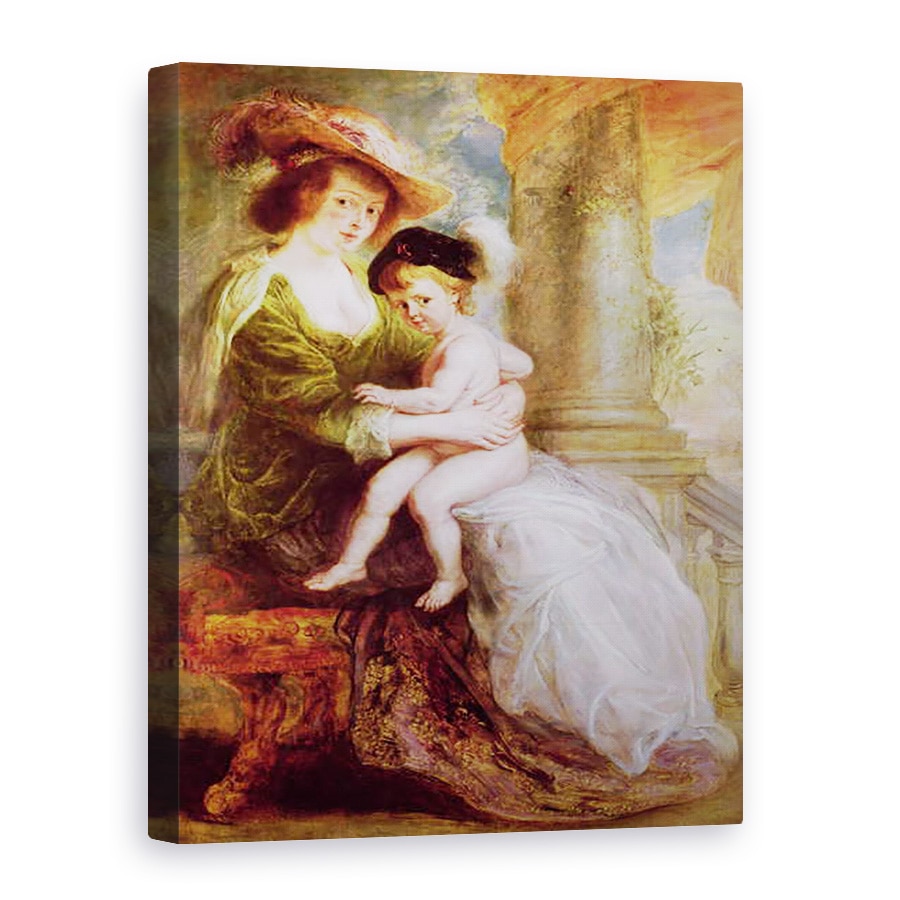 Tablou canvas - Peter Paul Rubens - Helene Fourment 1614-73 si fiul ei Frans, 60 x 80 cm